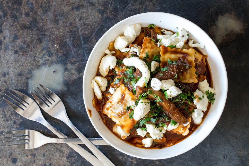 Ravioli au bœuf braisé